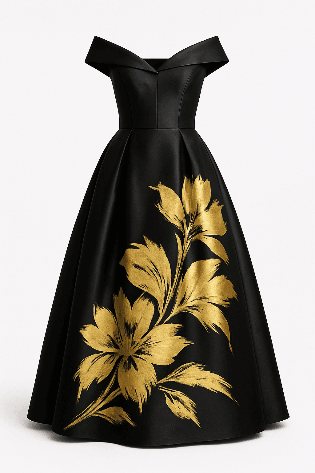 Brushstroke Gold Gown