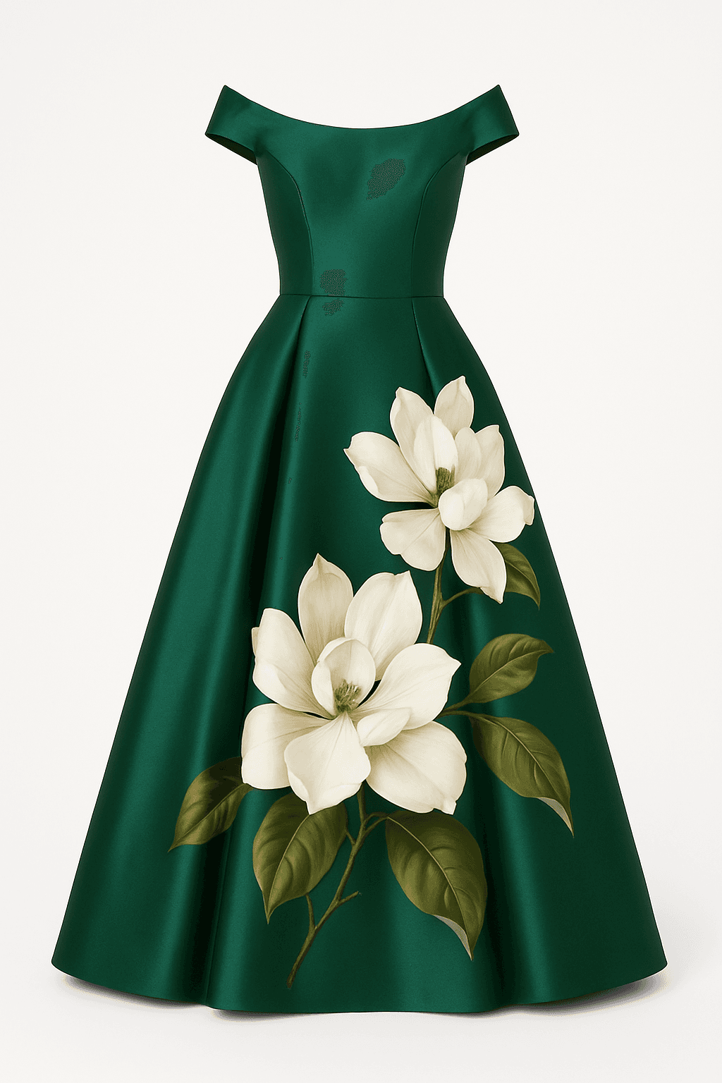 Emerald Magnolia Gown